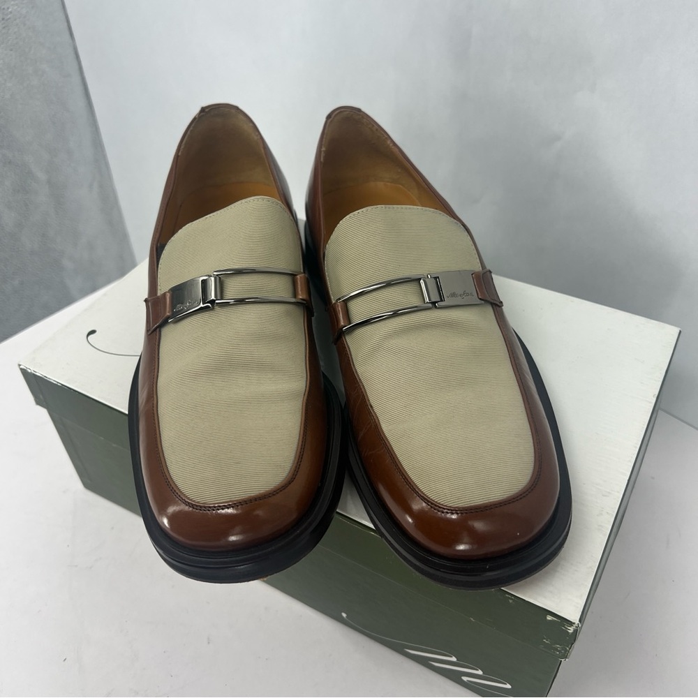 Mezlan Brown and Cream Loafers